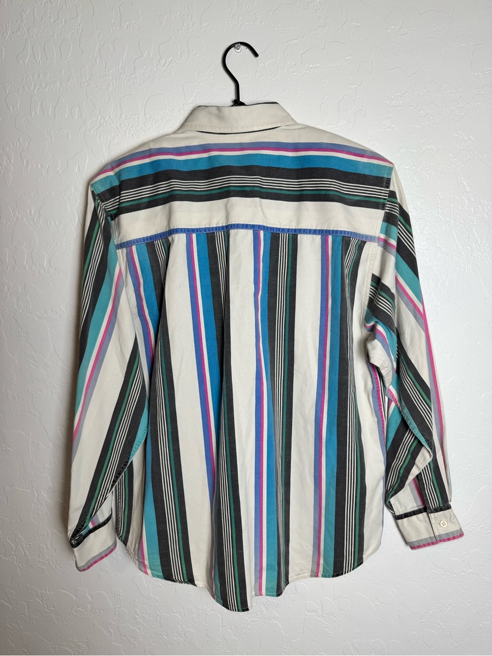 Vintage 90s Wrangler Painted Desert Striped Western Button Up Shirt - Picture 8 of 13